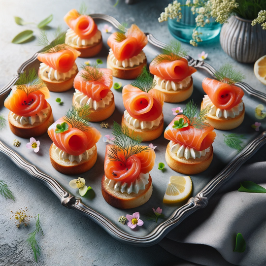 Creamy Salmon Canapés - Easy & Delicious Recipe by Real Gourmet Food