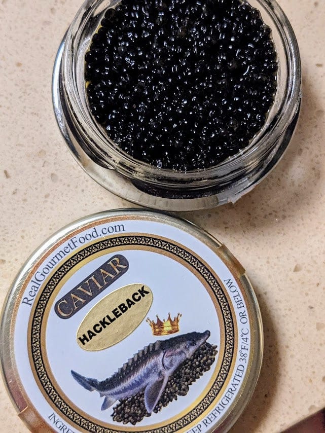 RealGourmetFood.com Caviar American Hackleback Caviar, Wild Caught - USA