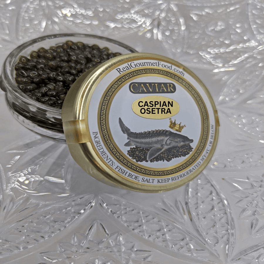 RealGourmetFood.com Caviar Caspian Osetra Royal Amber Caviar