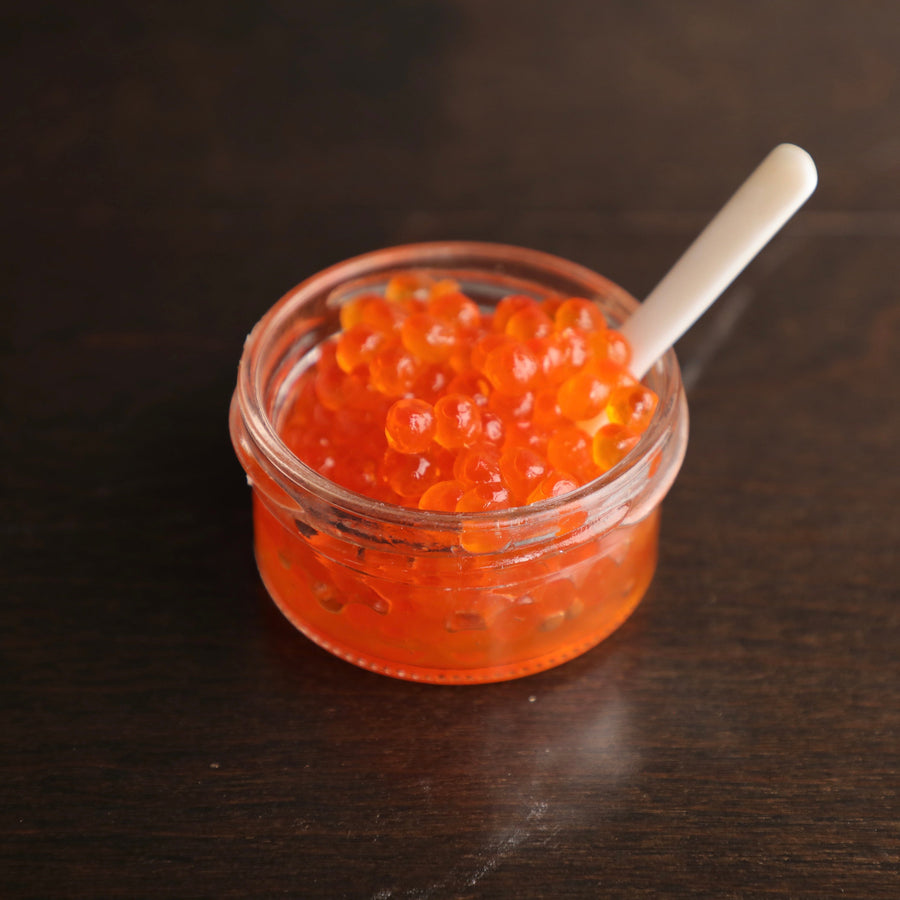 Real Gourmet Food Caviar Gift Bundle America Voyage: Salmon and Paddlefish Duo