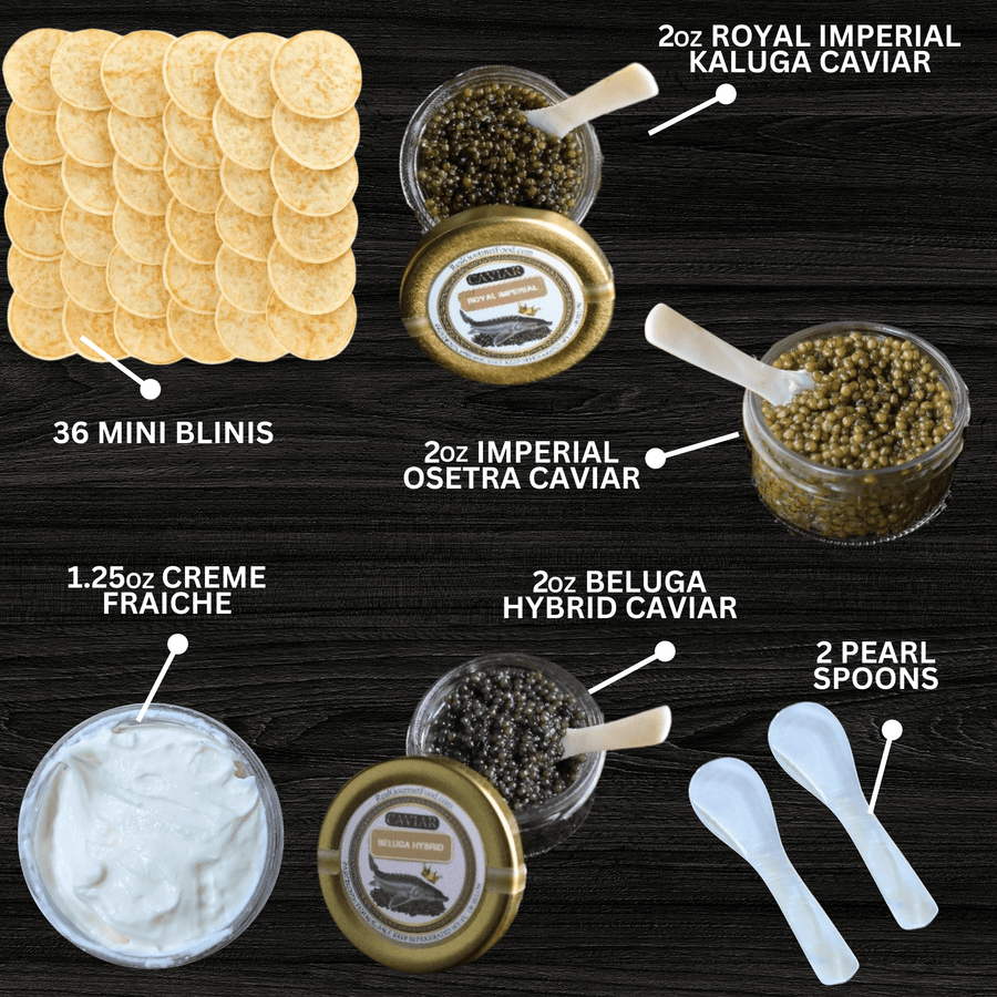 Real Gourmet Food Caviar Gift Bundle Your Majesty