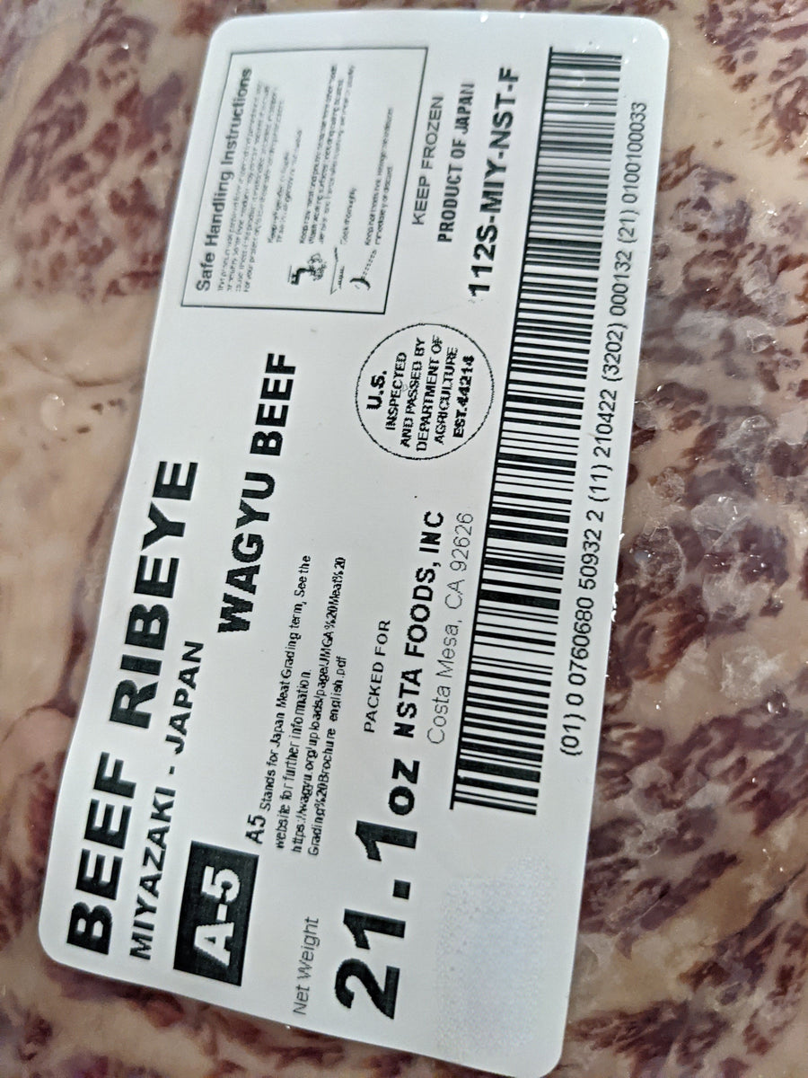 Miyachiku Fresh & Frozen Meats 1.0-1.125 lb (individual steak) Wagyu Beef A5 Ribeye (Individual Steak), Miyachiku - JAPAN