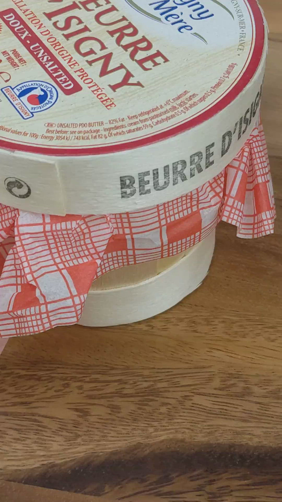 Beurre D’Isigny AOP French Unsalted Butter Basket.mp4