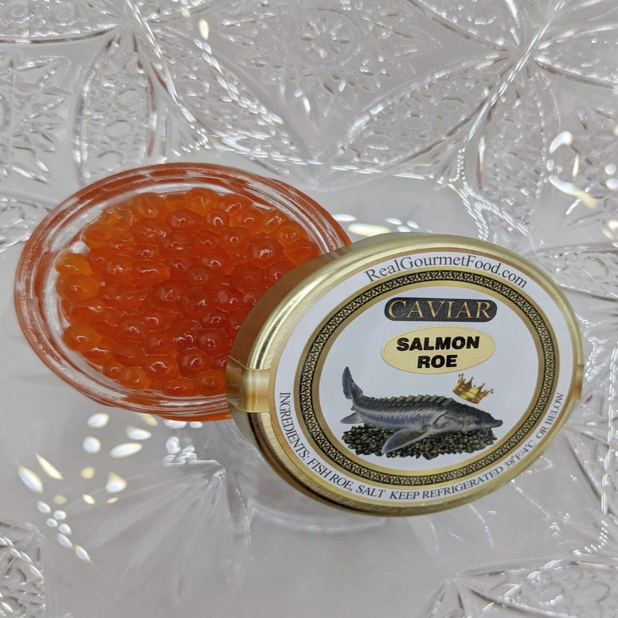RealGourmetFood.com caviar Salmon Roe Caviar, Orange Alaskan Ikura ALASKA