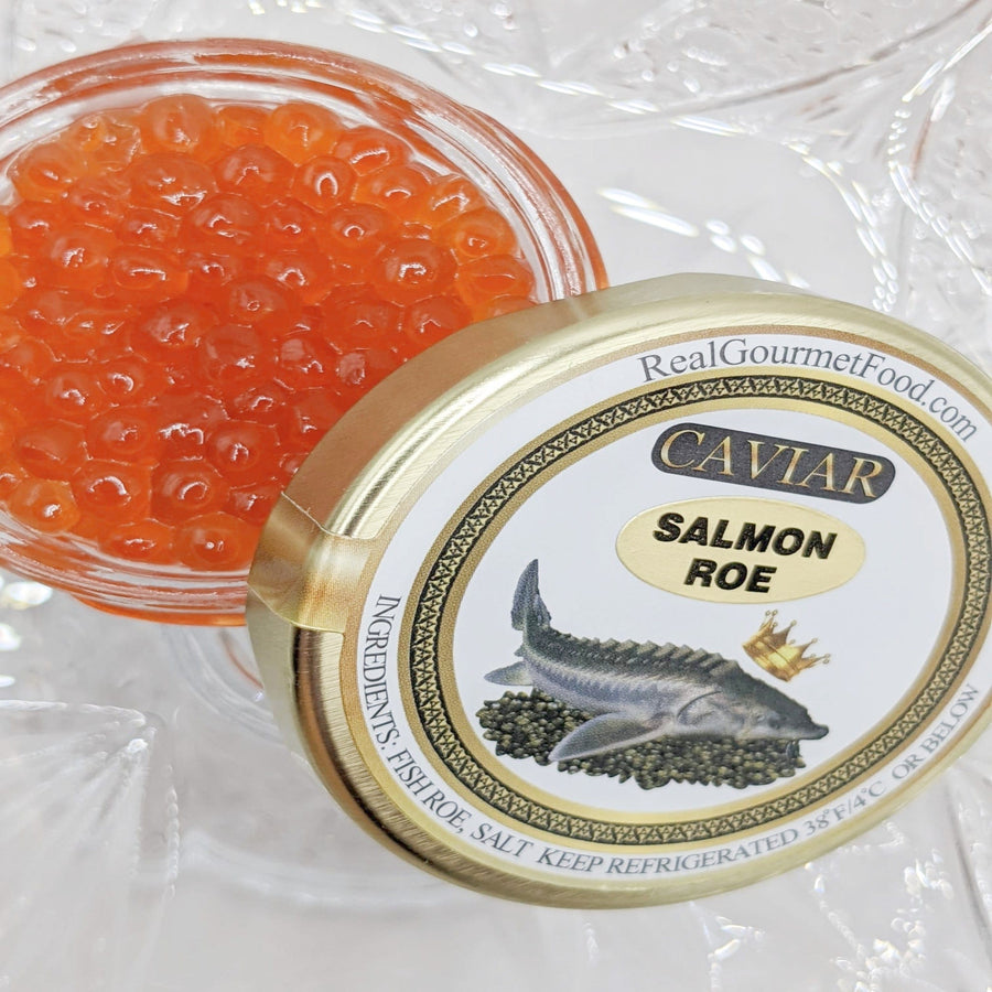 RealGourmetFood.com caviar Salmon Roe Caviar, Orange Alaskan Ikura ALASKA