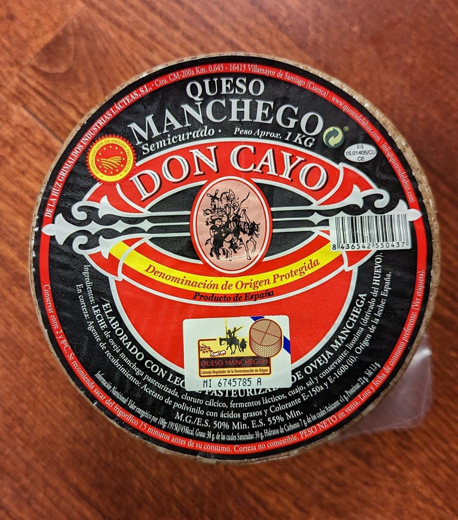 Don Cayo/campo mancha Cheese 2.-2.4 lb / 0.9-1.1 kg Manchego Cheese - SPAIN