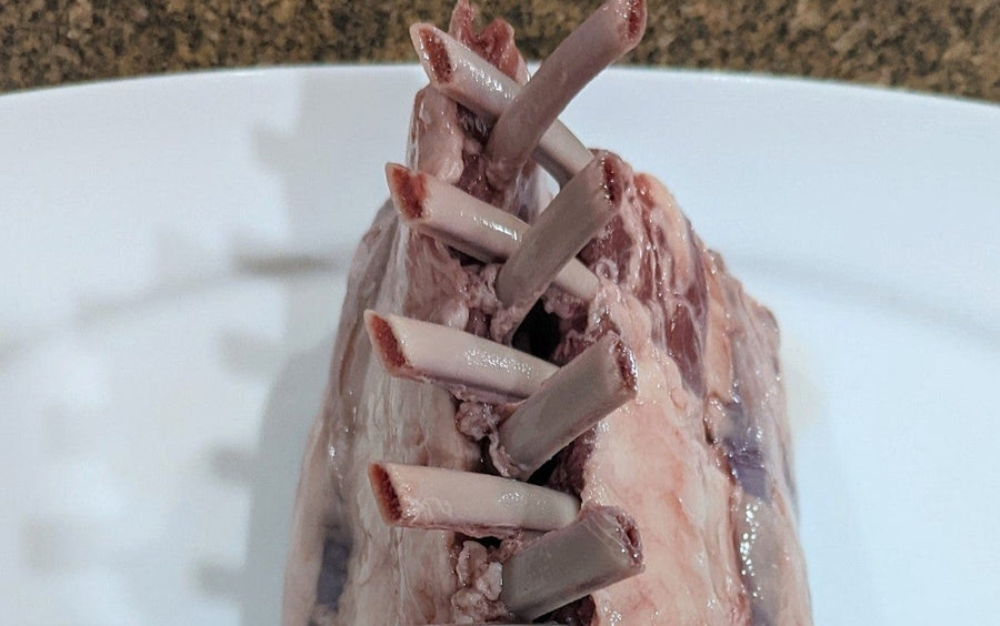 RealGourmetFood.com Food, Beverages & Tobacco Frenched Rack of Lamb (2 x 4 Ribs) - NEW ZEALAND