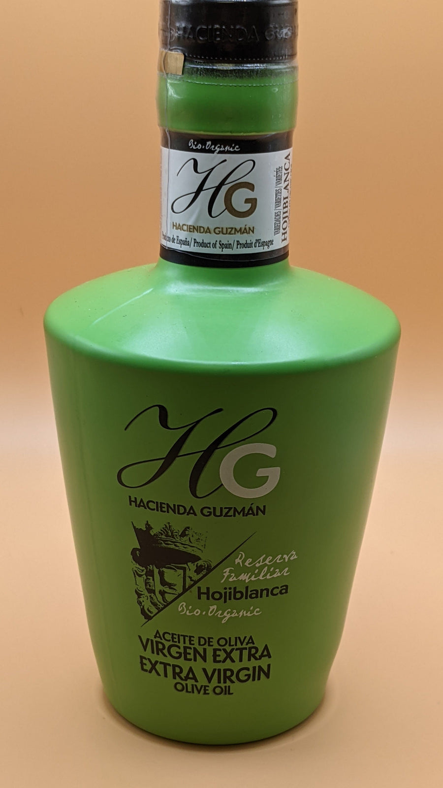 Green-Bottle-HaciendaGuzmanHojiblancaExtraVirginOliveOil-Organic1-Real-Gourmet-Food