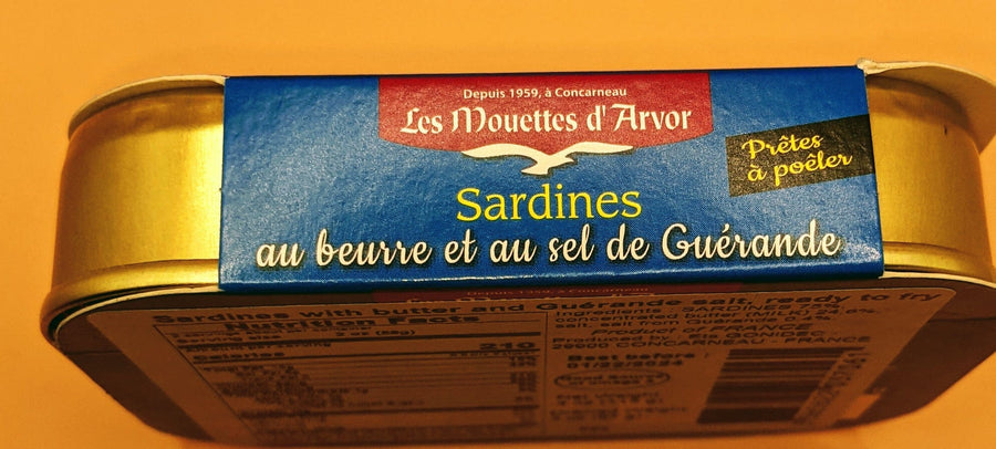 Conserverie Gonidec Sardines in Butter 4oz France-front-foodie-realgourmetfood.com-side