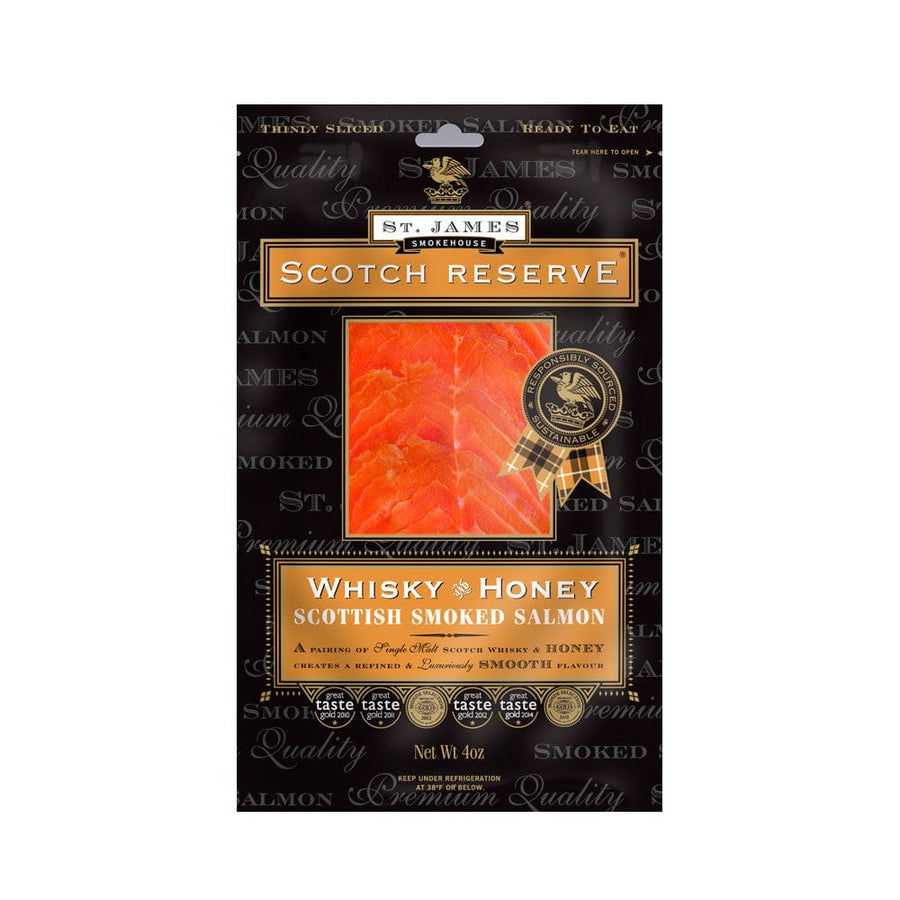St. James Smoked Salmon Whisky & Honey Flavored Sliced Smoked Salmon - SCOTLAND